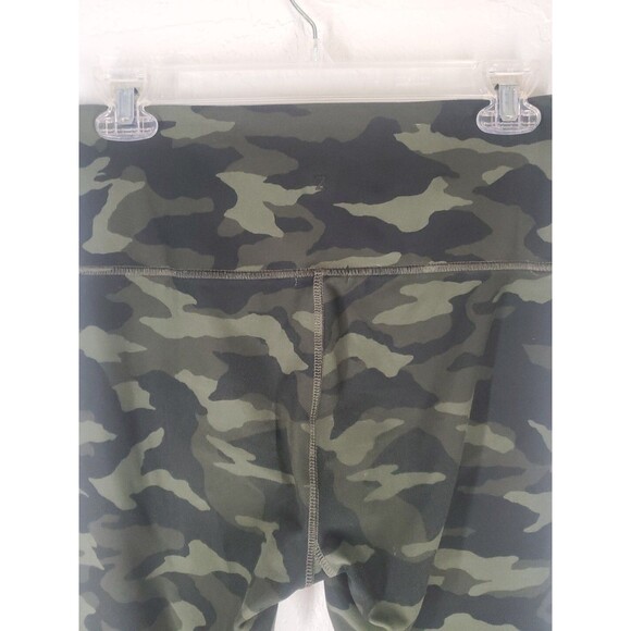 ZOBHA WOMENS HIGH RISE DARK GREEN CAMO LEGGINGS SZ Large Activewear - Picture 5 of 7